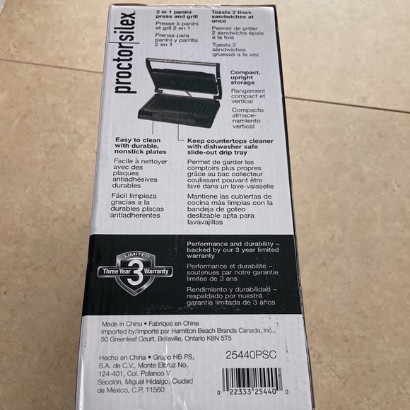 Proctor silex panini press - Picture 2 of 2